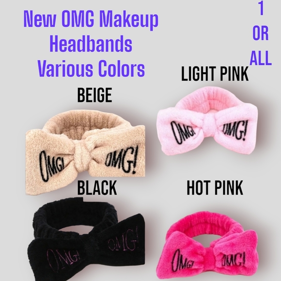 Soft & Fluffy "OMG" Hair Headband With Bow - Picture 1 of 13